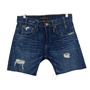 Calvin Rucker Love Me Shorts Distressed Denim Shorts